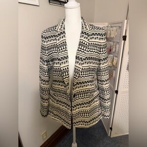 Banana Republic B&W Patterned Blazer